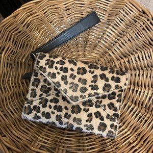 Leopard print clutch